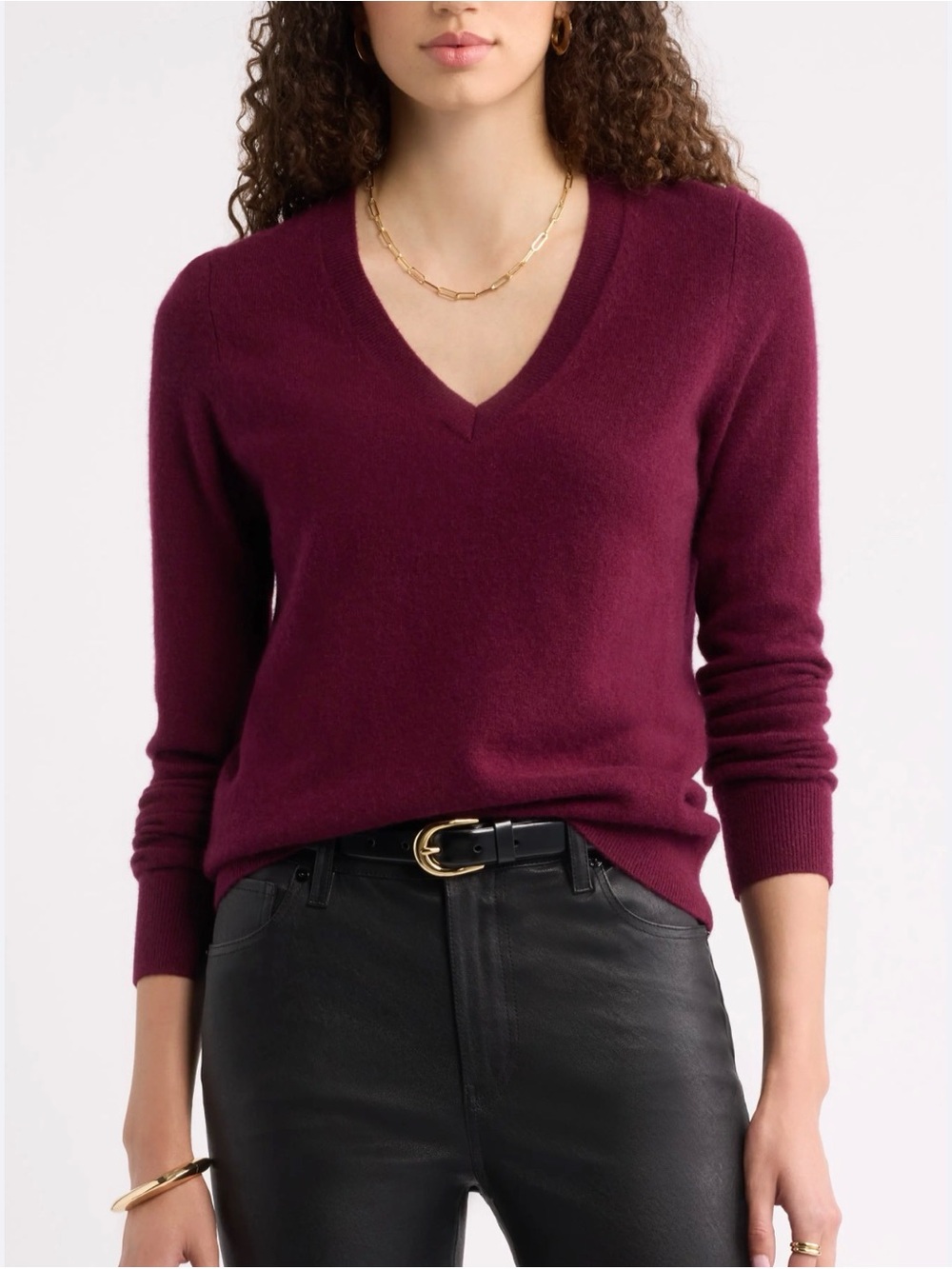 Lord & Taylor Essential 100% Cashmere V-Neck Sweater